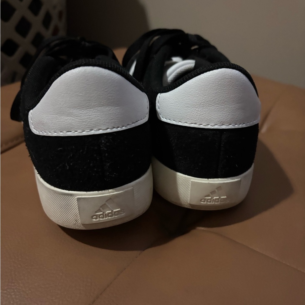 Adidas Black and White Suede Sneakers - Picture 10 of 11